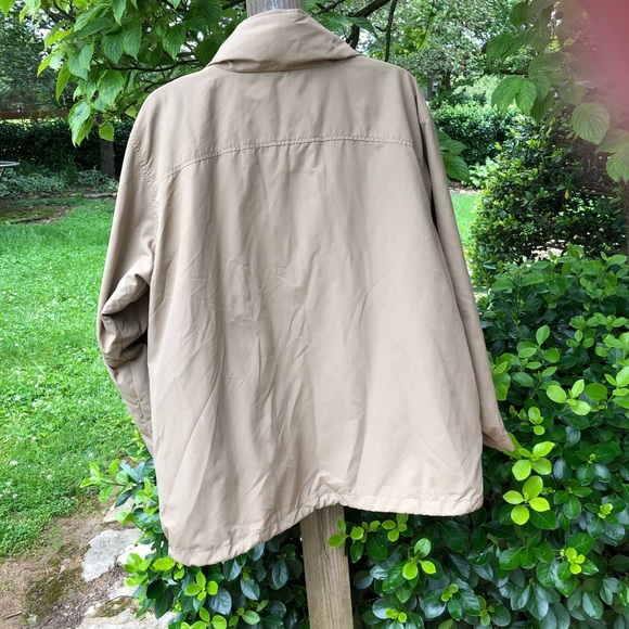 Tan light weight jacket with a hood - Picture 2 of 9